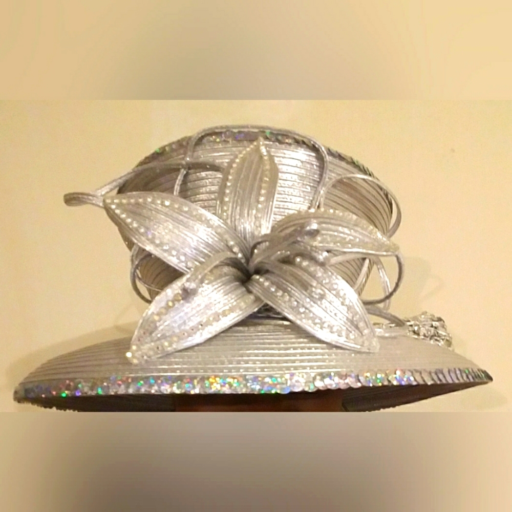 Elegant Silver Women's Hat